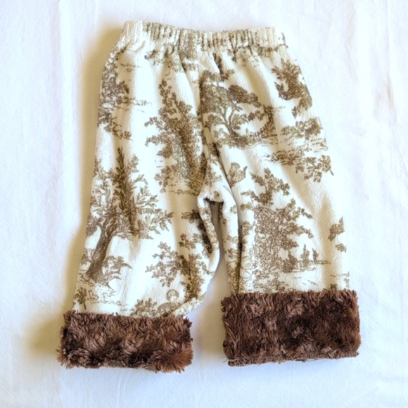 bizoux toile velour matching outfit set with faux fur trim 12 months baby girl - Picture 10 of 16